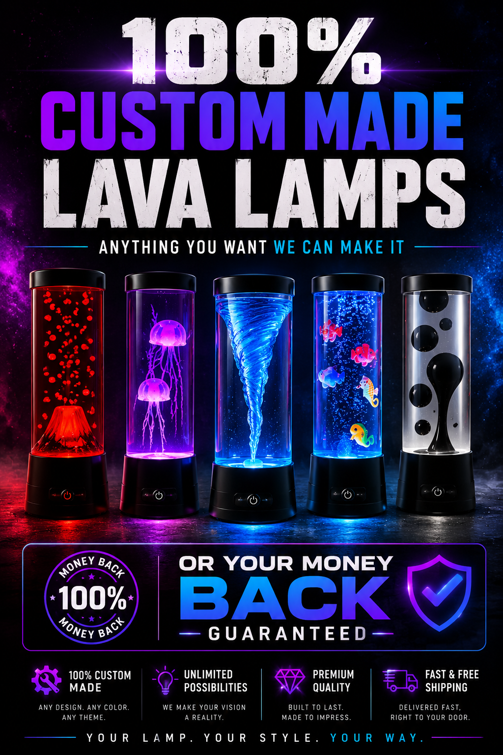 Create Your Dream Lava Lamp - 100% CUSTOM