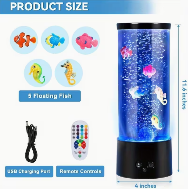OceanGlow™ Fish Lava Lamp